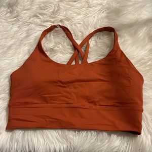 Lululemon Energy longline bra size 8 in Canyon (medium orange)